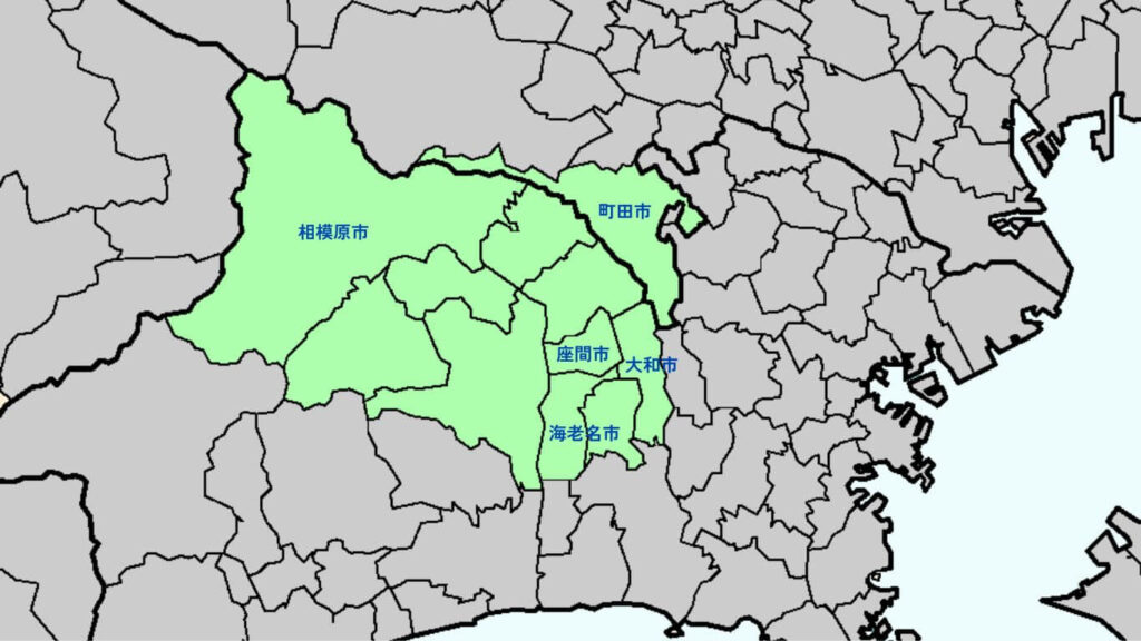 相模原周辺エリアの地図